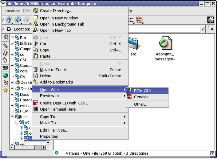 Running the GUI from within Konqueror